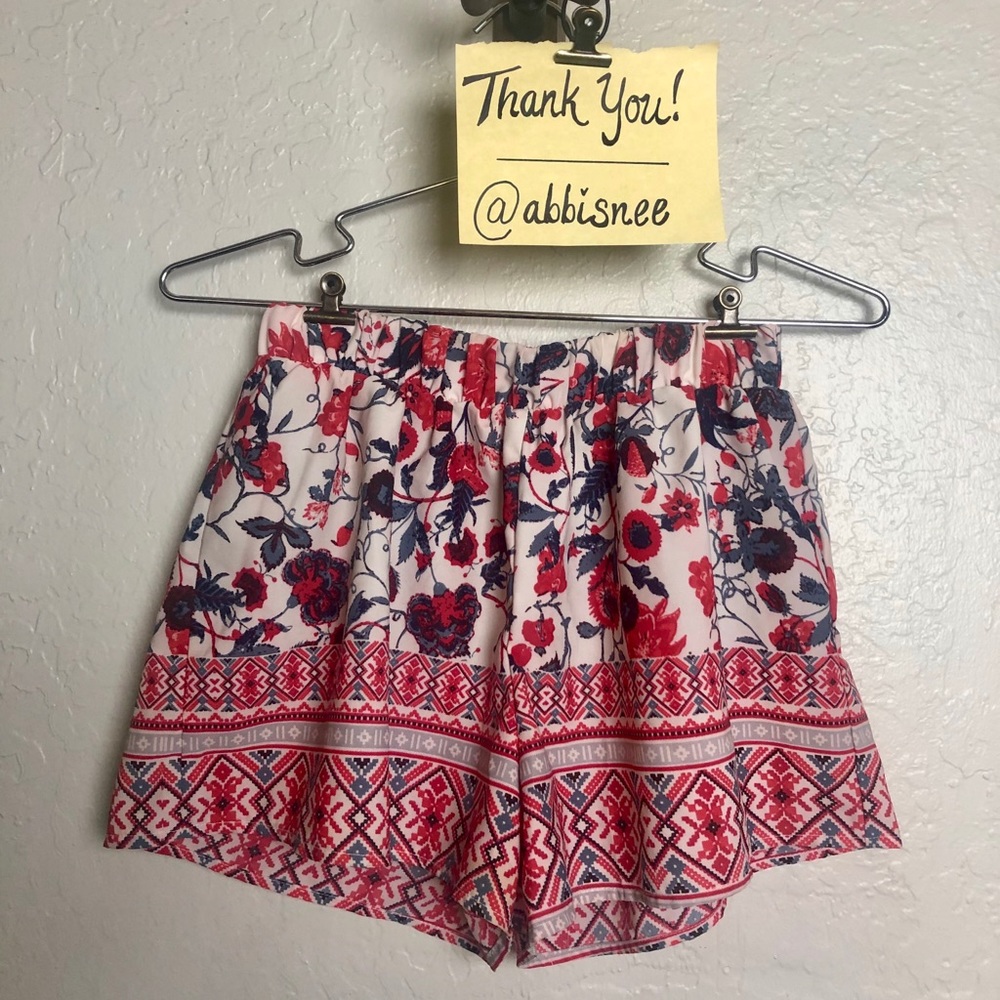 Breezy High Waisted Floral Shorts